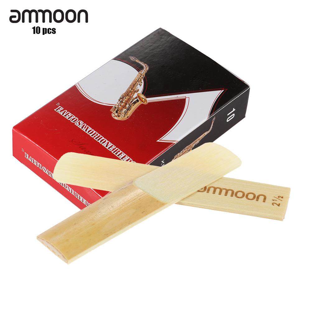 Saxophone Reed Pack - ammoon 10-pack Pieces Strength 2.5/3.0 Bamboo