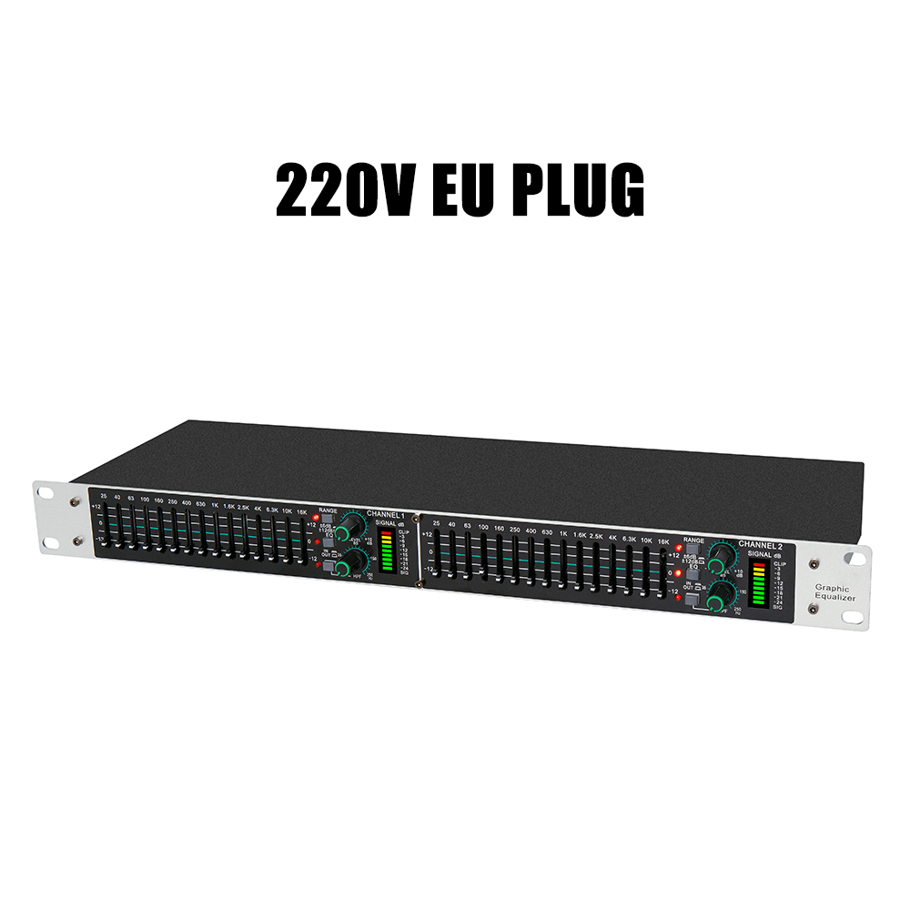 Audio Music Mixer - Eq215 Dual 15-Band Graphic Equalizer Active