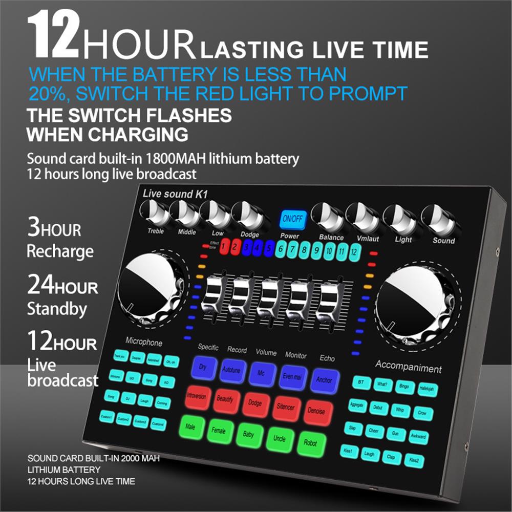 Audio And Music Mixer - Live Sound Card Portable Internet Celebrity