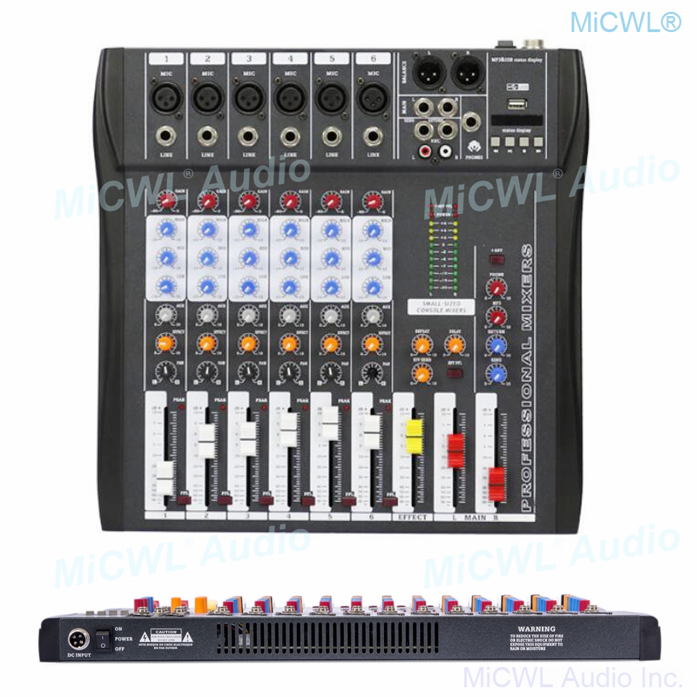 Audio And Music Mixer - Audio-Mixer MiCWL 6 Channel Bluetooth Music