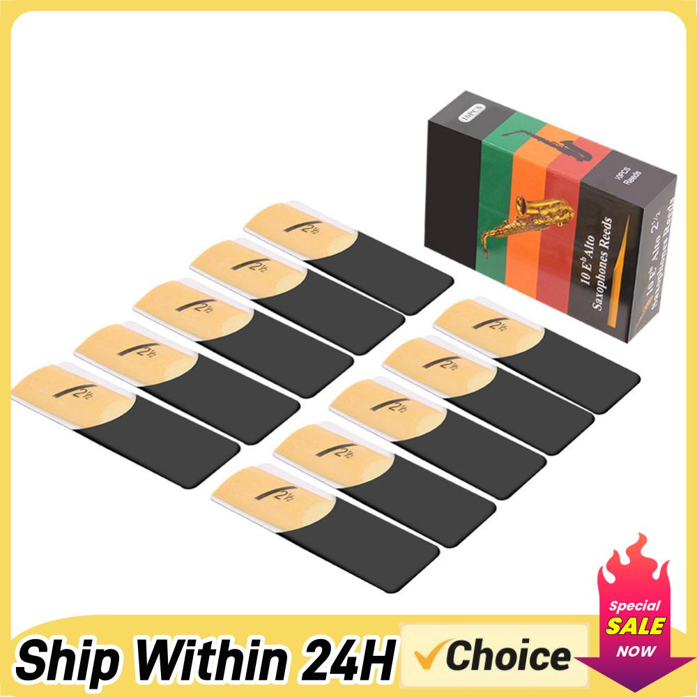 Saxophone Reed Pack - 10 Pack Eb Alto Sax Reeds