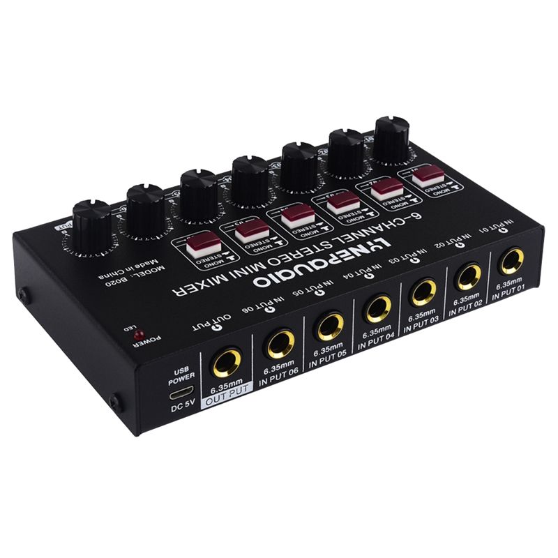 Audio And Music Mixer - Classic-Mini 6-Channel Stereo Audio Mixer Musical