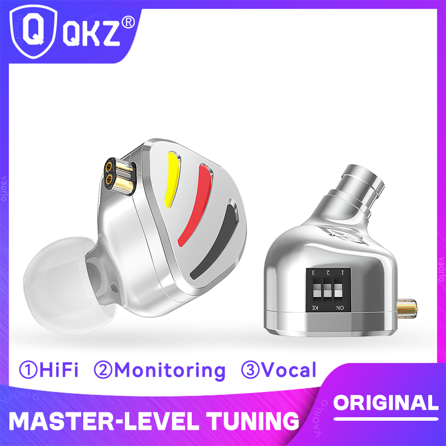 Audio Music Dj - QKZ Earphones HIFI Monitoring Vocal 3-Level