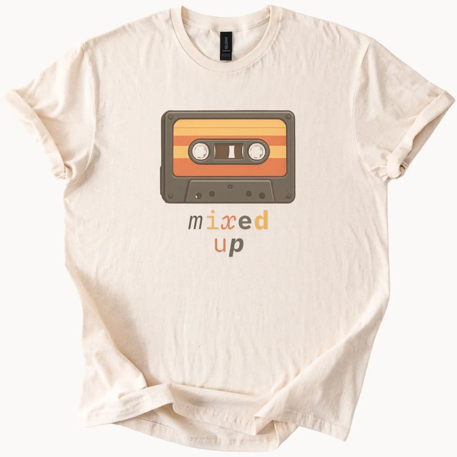 Cassette Tape Mixed Up T Shirt - Audio Vibes Music ulasan dan harga