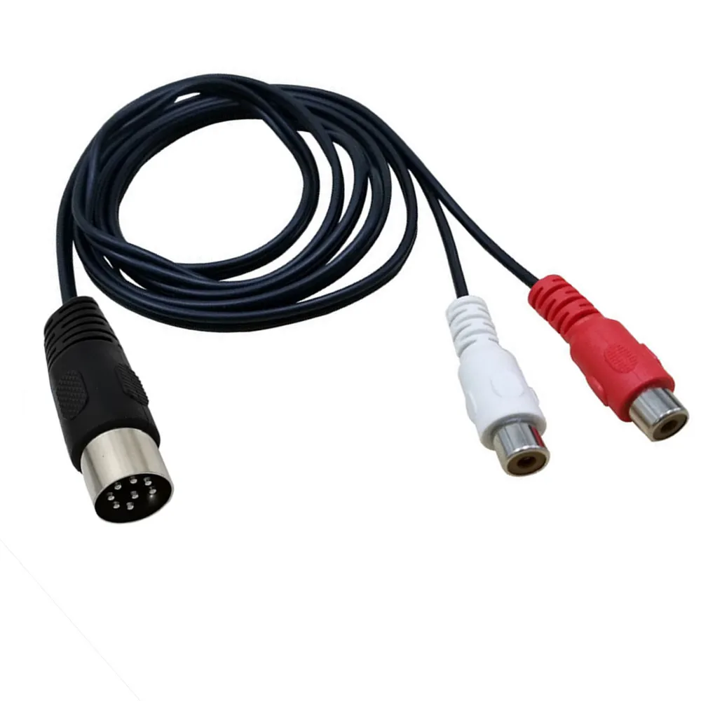 Din 8 Pin to 2RCA Cable 8Pin D - Audio Music Instrumental ulasan dan harga