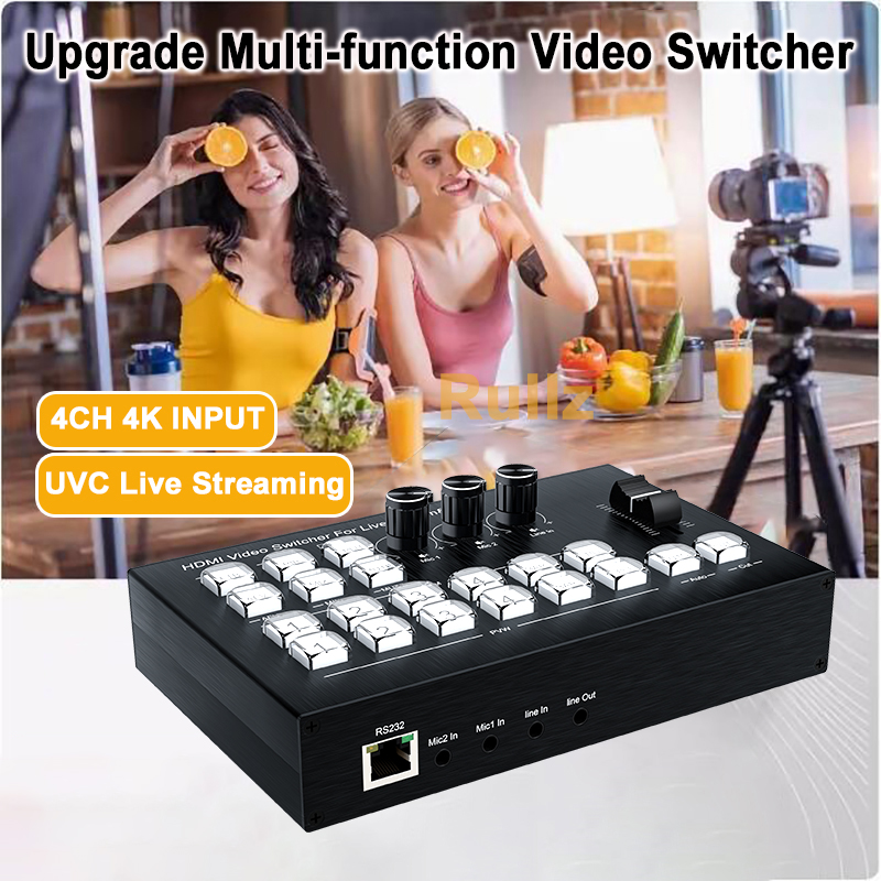 1080P 4 Channel HDMI Video Mix - Audio Mixer 4 Channel ulasan dan harga