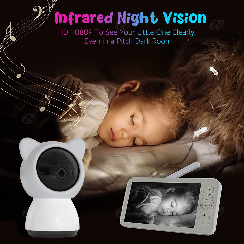 2K/3MP 5-inch Wireless Baby Mo - Audio Music Track ulasan dan harga