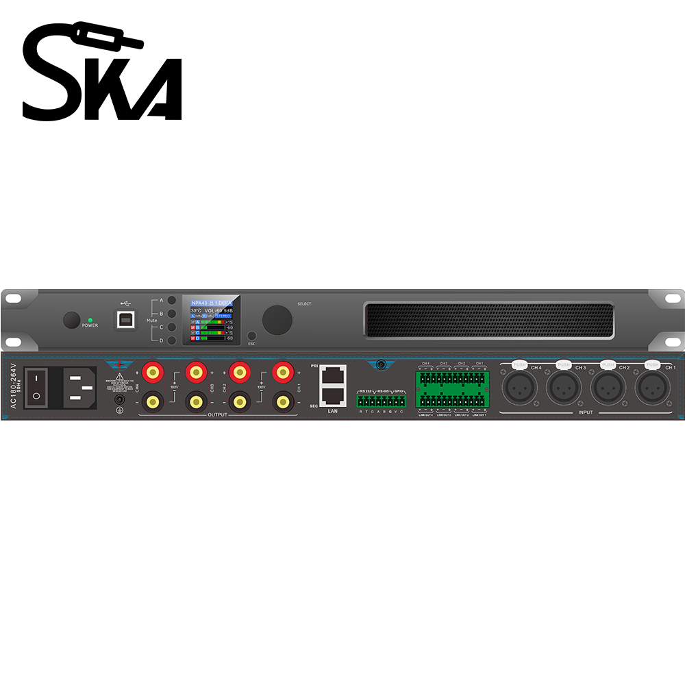 DSP Digital Power Amplifier 1U - Audio Mixer 4 Channel ulasan dan harga