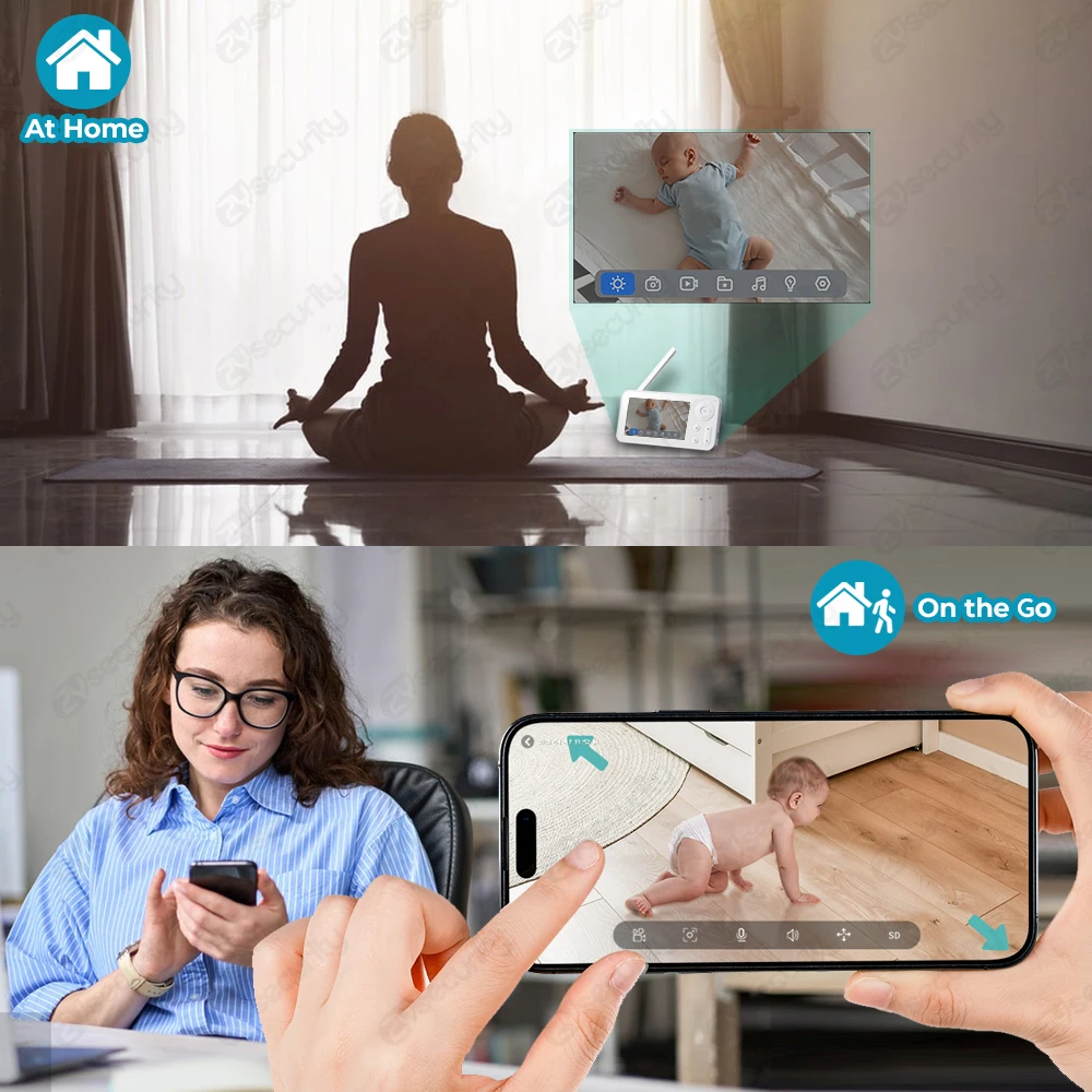 2K WiFi Baby Monitor with Scre - Audio Music Track ulasan dan harga