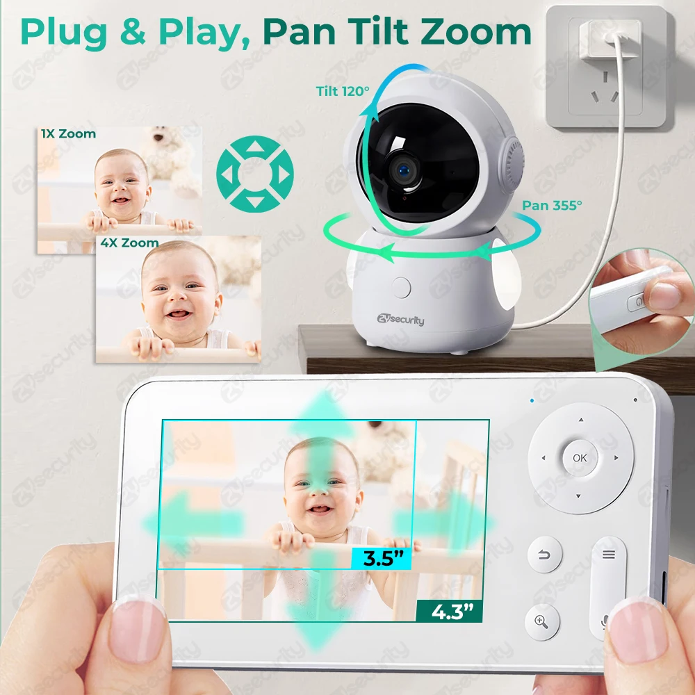 2K WiFi Baby Monitor with Scre - Audio Music Track ulasan dan harga