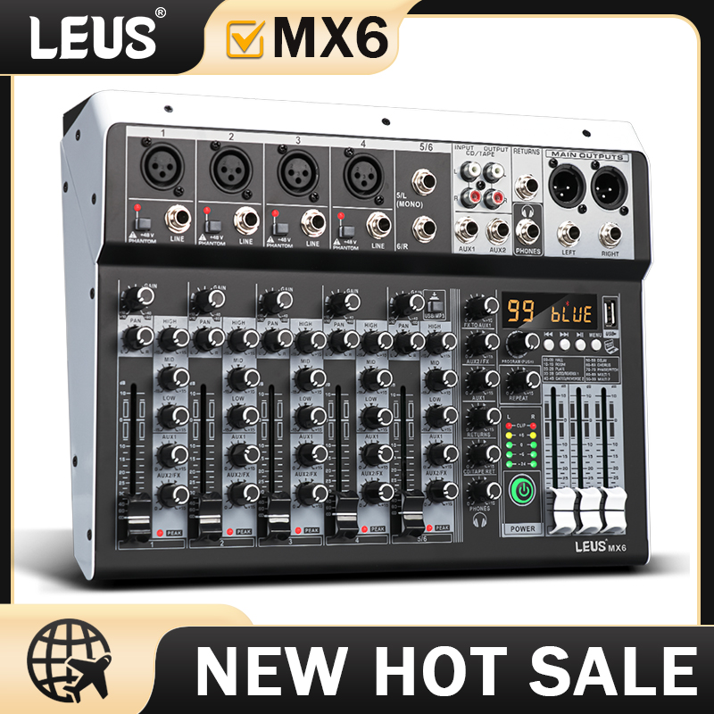LEUS MX6 Channel 99 DSP Effect - Audio Music Mixer ulasan dan harga