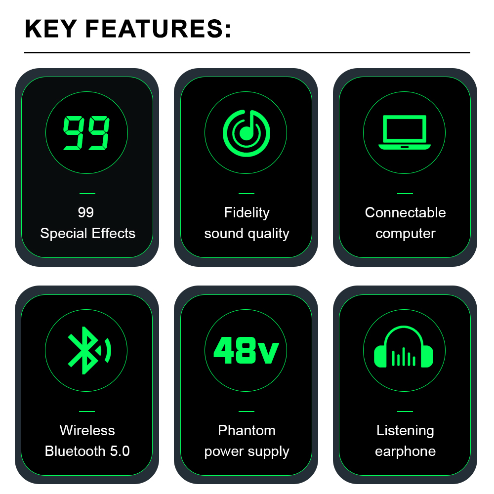 LEUS MX6 Channel 99 DSP Effect - Audio Music Mixer ulasan dan harga