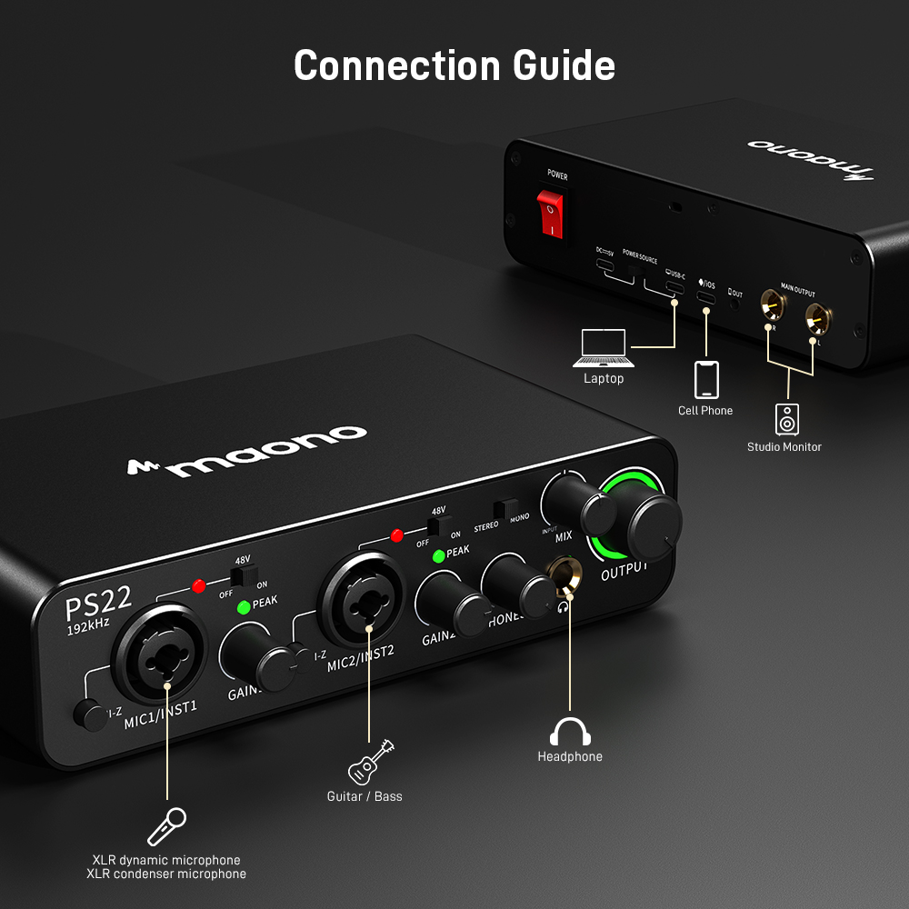 MAONO PS22 Professional Audio  - Audio And Music Mixer ulasan dan harga