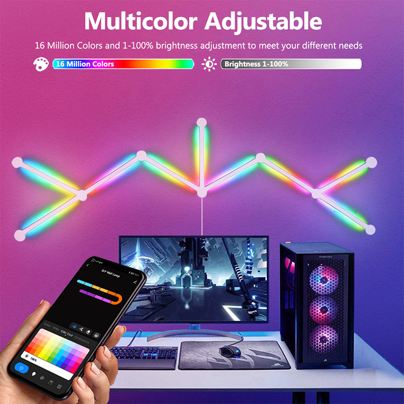 Smart RGB Wall Lamp, Bluetooth - Audio Music Free ulasan dan harga