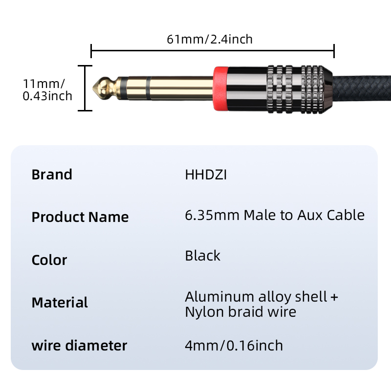 6.35mm TRS guitar cable stereo - Audio Music Interface ulasan dan harga