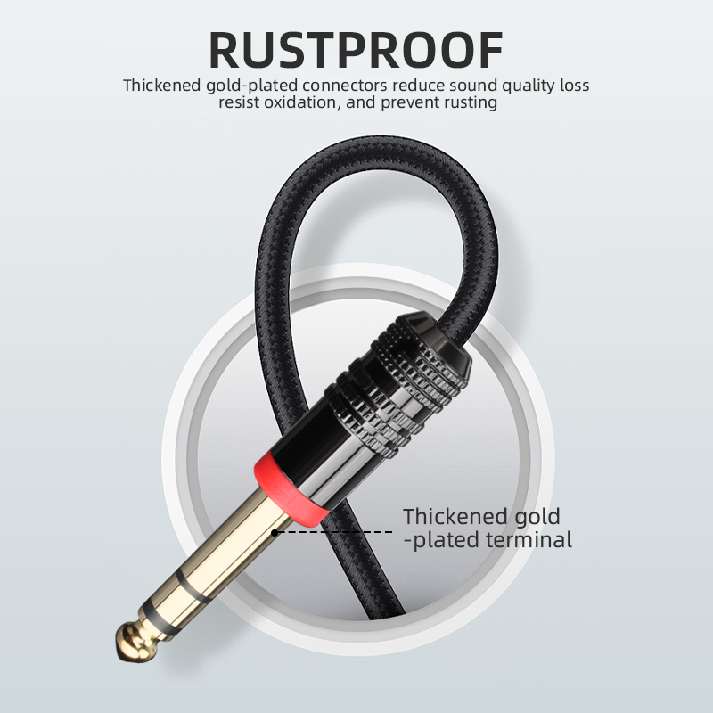 6.35mm TRS guitar cable stereo - Audio Music Interface ulasan dan harga