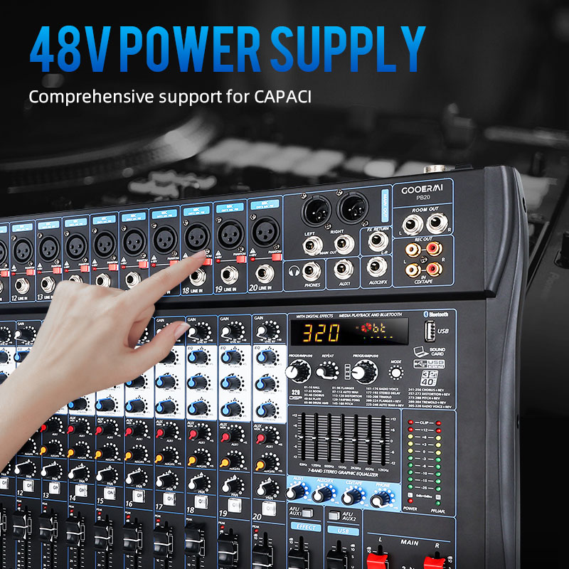 Gooermi PB Series Professional - Audio Mixer 4 Channel ulasan dan harga