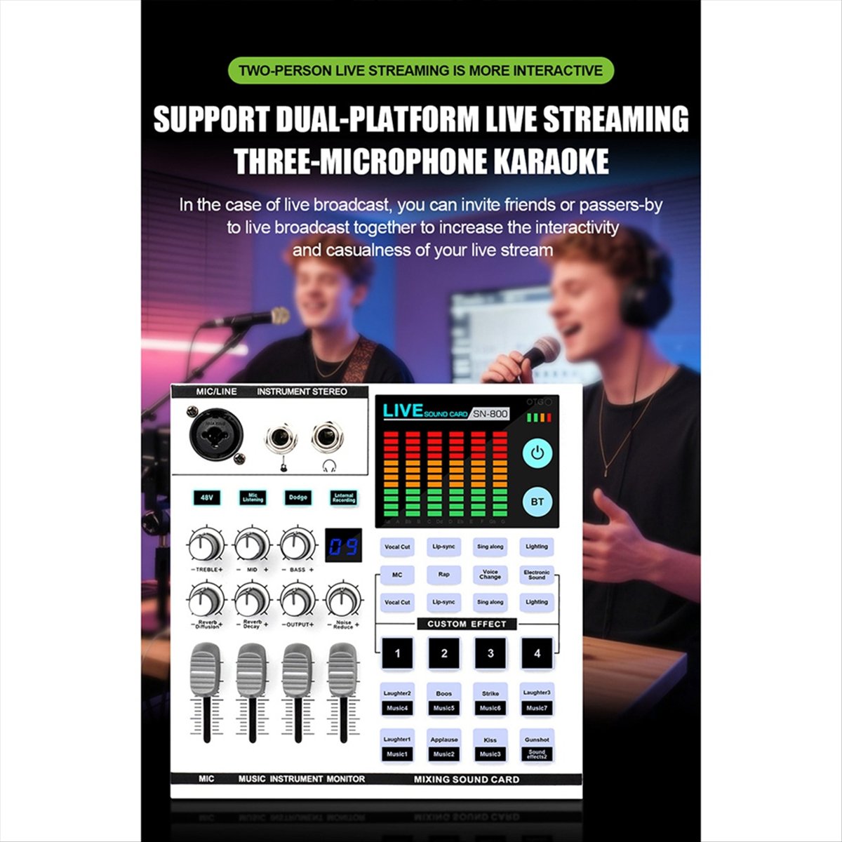 DTC5 SN800 Live Sound Card Voi - Audio And Music Mixer ulasan dan harga