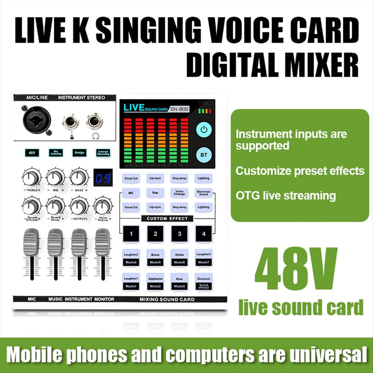 DTC5 SN800 Live Sound Card Voi - Audio And Music Mixer ulasan dan harga