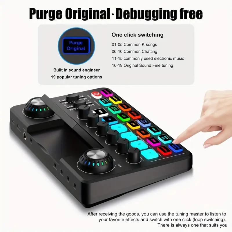 Audio Mixer, Live Sound Card w - Audio Music Dj ulasan dan harga