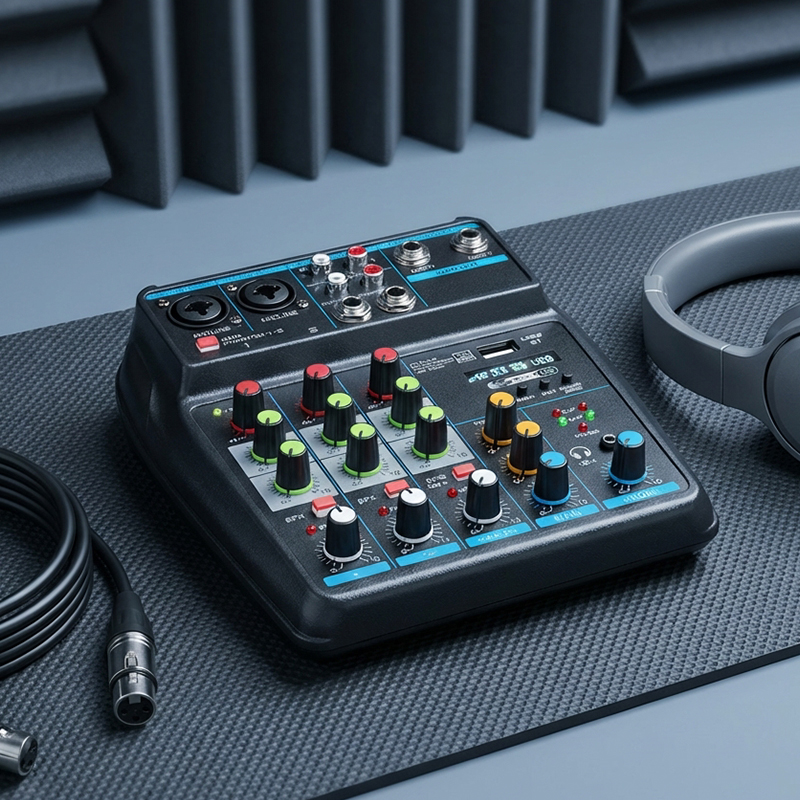 4-Channel Mini USB Audio Mixer - Audio Mixer 4 Channel ulasan dan harga