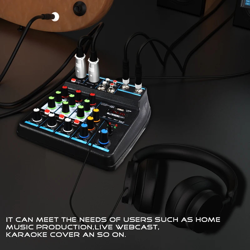 4-Channel Mini USB Audio Mixer - Audio Mixer 4 Channel ulasan dan harga