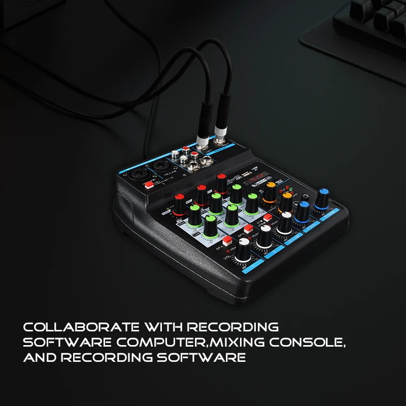 4-Channel Mini USB Audio Mixer - Audio Mixer 4 Channel ulasan dan harga