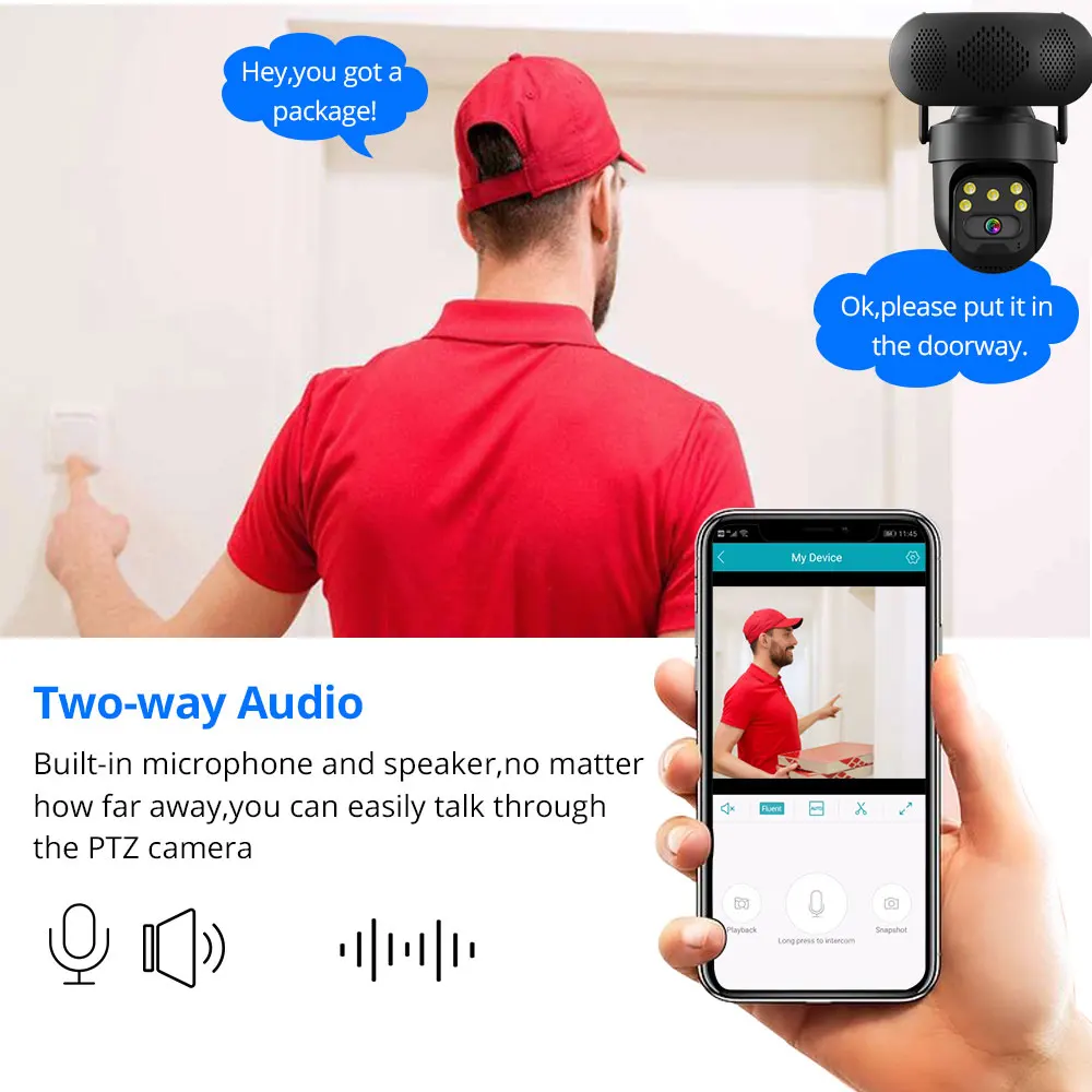 ICSEE 5MP WiFi PTZ IP Camera w - Audio Music Track ulasan dan harga