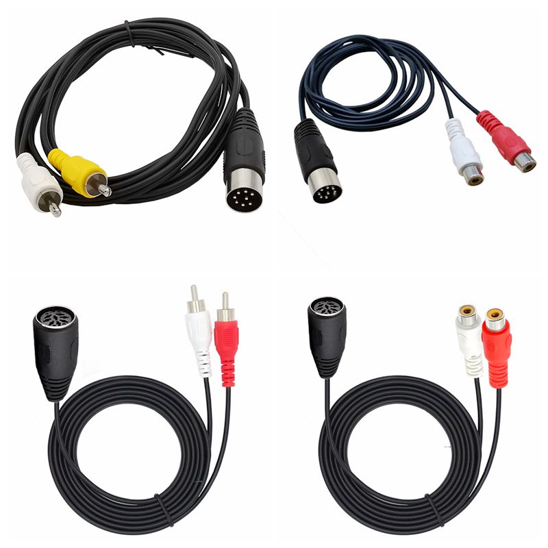Din 8 Pin To 2RCA Cable 8Pin D - Audio Music Instrumental ulasan dan harga