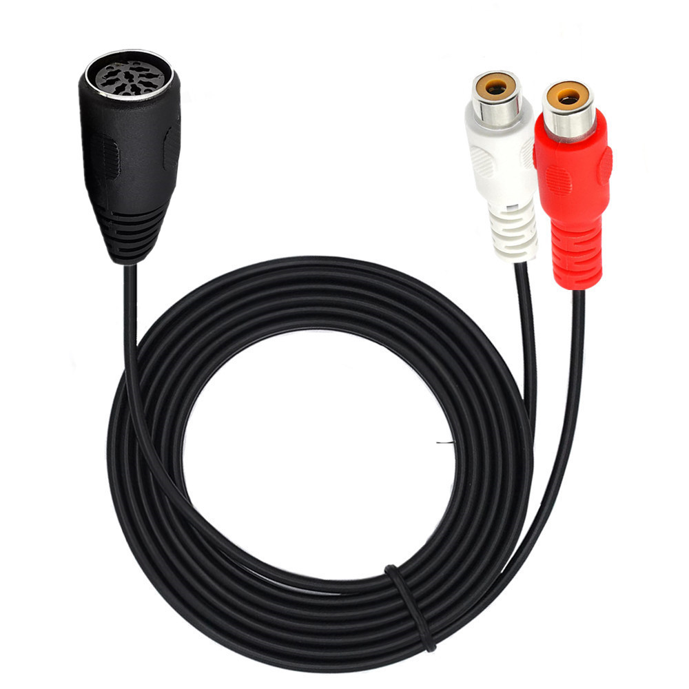 Din 8 Pin To 2RCA Cable 8Pin D - Audio Music Instrumental ulasan dan harga